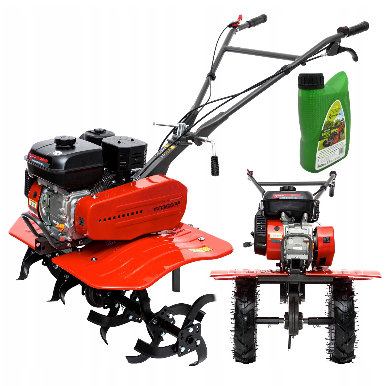 Benzínový kultivátor Greenso 6,5 HP 120 cm